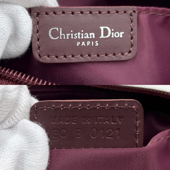 Christian Dior Handbag Trotter Pouch Mini Shoulder Bag Bordeaux - Picture 5 of 7